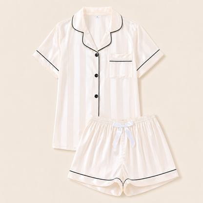 Pyjama satiné rayé