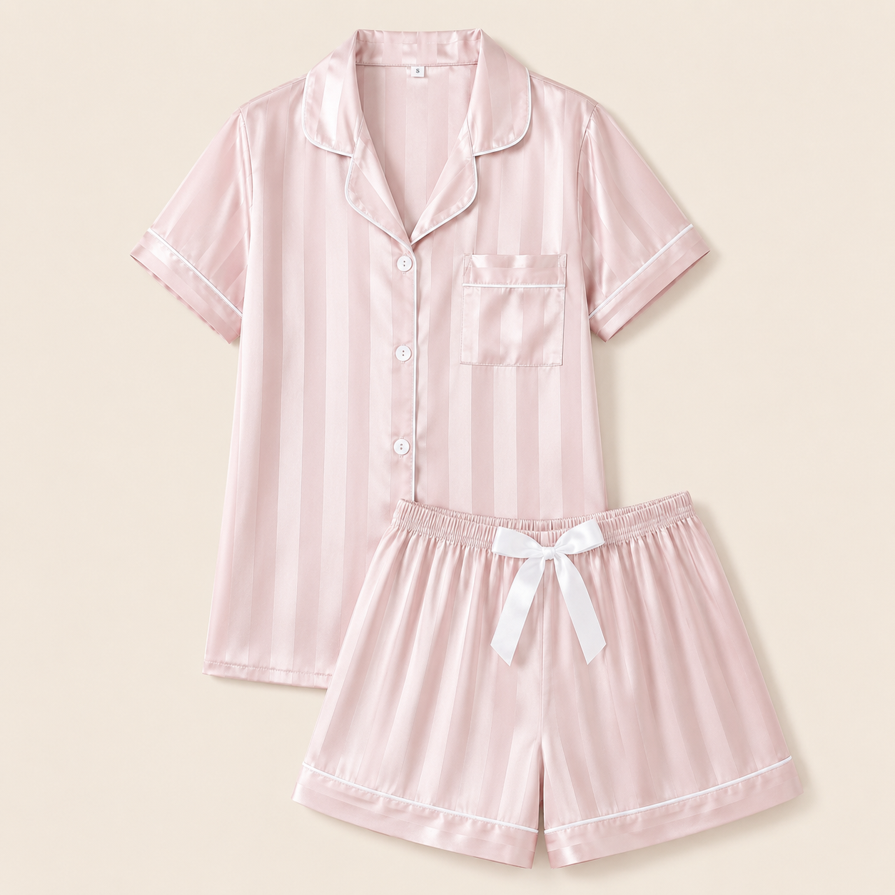 Pyjama satiné rayé