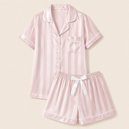 Pyjama satiné rayé