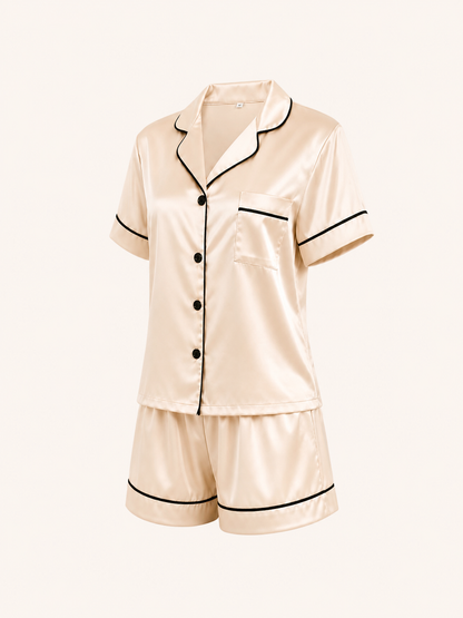 Ensemble de pyjama 2 pièces en satin
