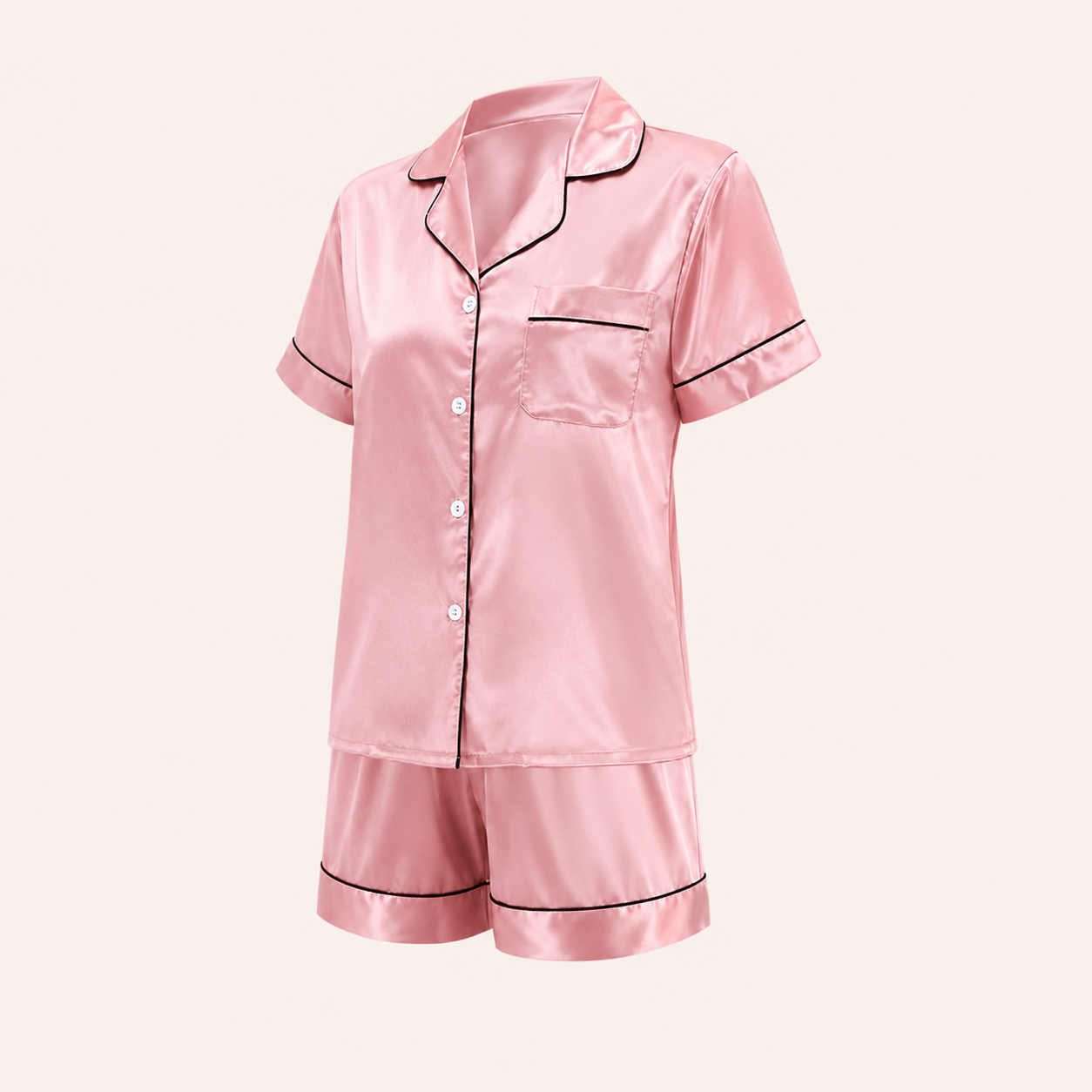 Ensemble de pyjama 2 pièces en satin