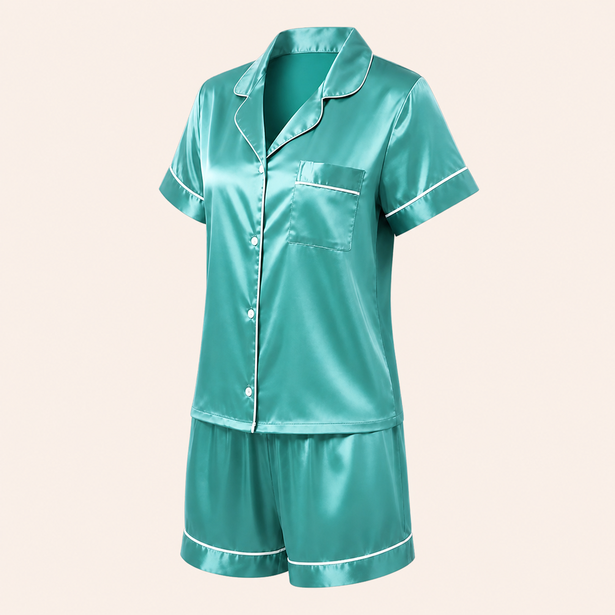 Ensemble de pyjama 2 pièces en satin