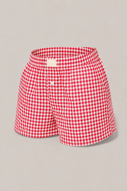 Short de nuit à carreaux – Taille élastique confortable