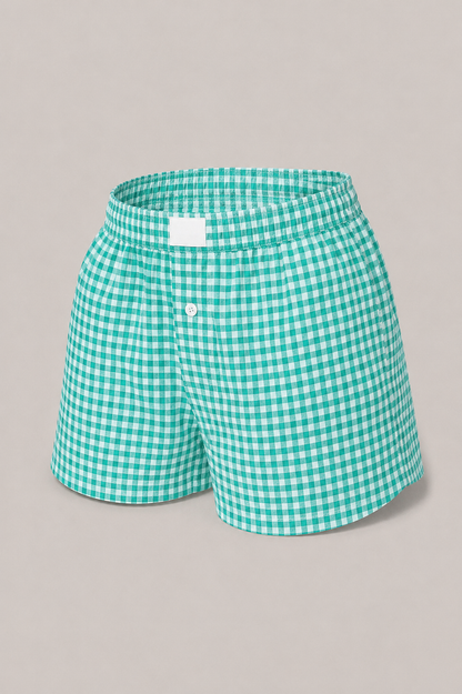 Short de nuit à carreaux – Taille élastique confortable