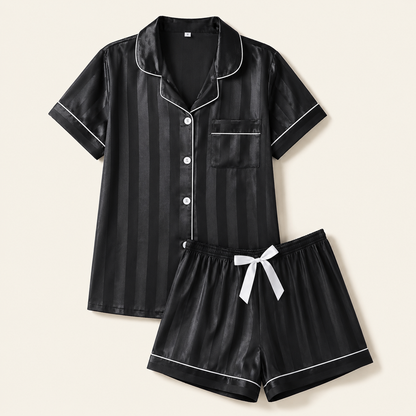 Pyjama satiné rayé