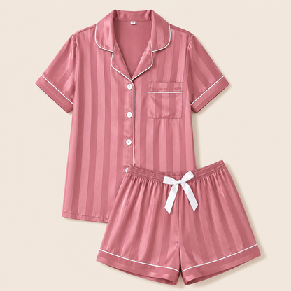Pyjama satiné rayé