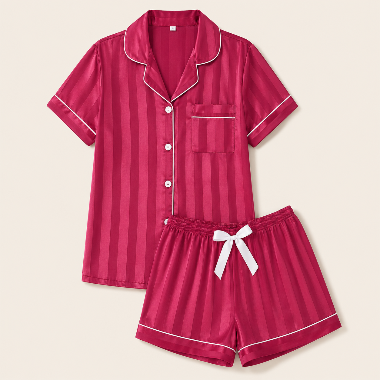 Pyjama satiné rayé
